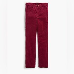 J. Crew Red Corduroy Pants 8L 8 Long Women’s Straight  Leg